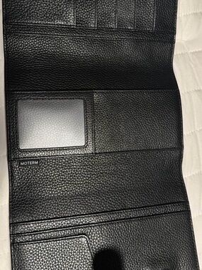 MOTERM Black Leather Travel Wallet